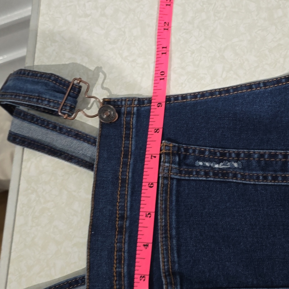 WAX JEANS Distressed Overalls Shorts Size M - Picture 11 of 15